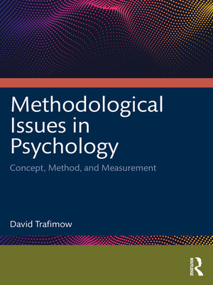 cover image of Methodological Issues in Psychology